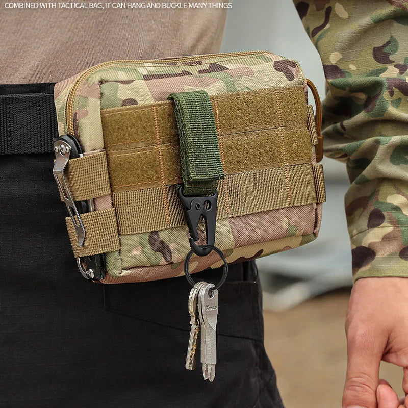 Tactical MOLLE Hanging Buckle Carabiner Clip for Outdoor Gear