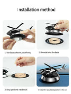 Car air freshener Solar Helicopter Styling Decorative Aromatherapy Car interior accessories Propeller rotary perfume diffuser
