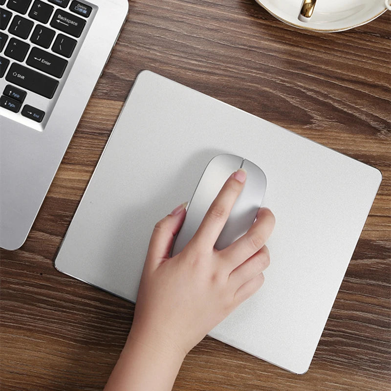 Aluminum Metal Mouse Pad Hard Smooth Matte Finish Non-Slip Waterproof Thin Design for Fast Accurate Control Office Home Use