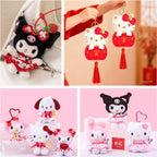 Sanrio Hello Kitty & Kuromi Plush Keychain Bag Charm