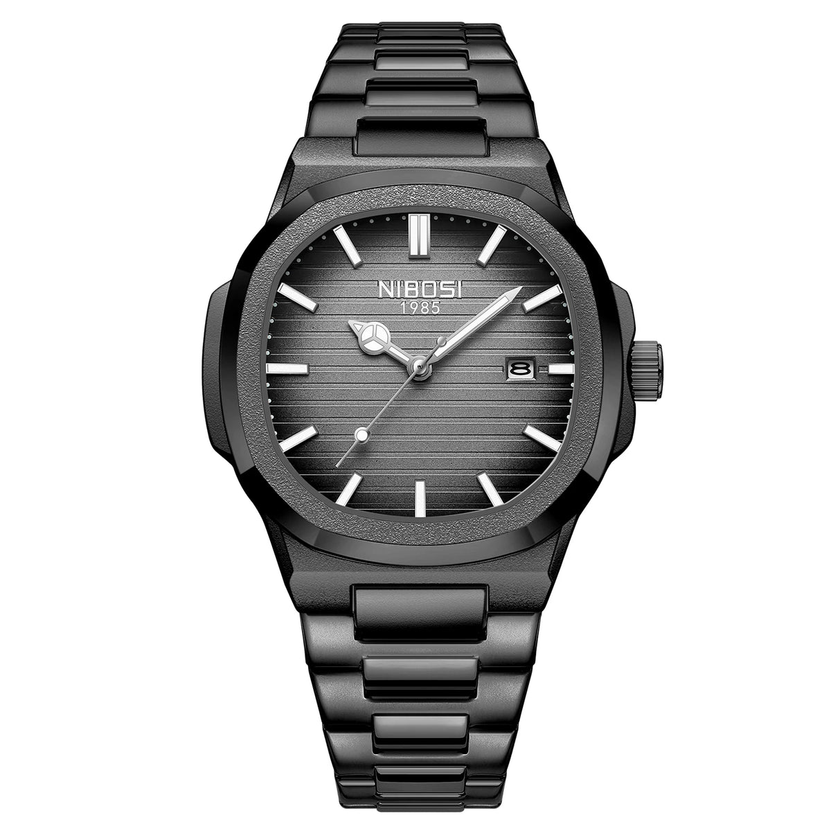 NIBOSI Men Watches Analog Quartz Stainless Steel Military Watches for Men Waterproof Auto Date Wrist Watch Relogio Masculino