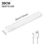Night Lights Wireless LED Motion Sensor Lamp USB Rechargeable Magnetic For Wardrobe Room Closet Kitchen Aisle Tube Detector Bulb