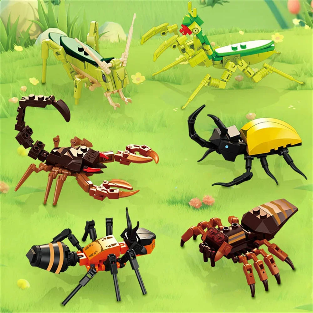 DIY Insect Animal Building Block Set STEM Puzzle Toy for Kids