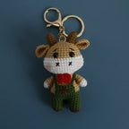 Cute Puppy Crochet Keychain Handmade Dog Bag Charm