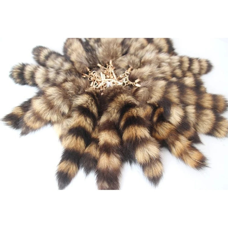 25cm Fox Tail Keychain Plush Bag & Car Charm