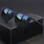 Classic Square Men’s Sunglasses Lightweight Black Frame for Travel & Daily Wear