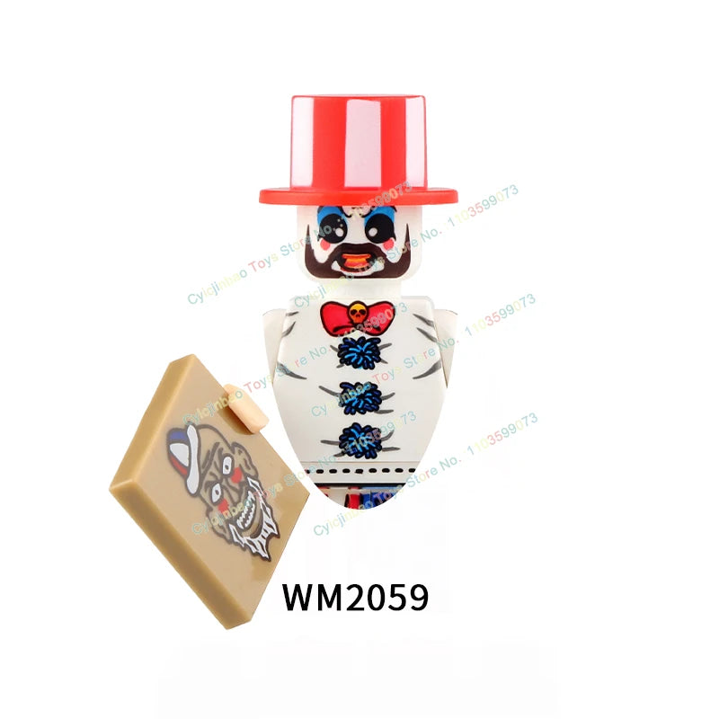 WM6075 WM6101 WM6102 Horror Movie Action Figure Building Blocks Halloween Series Character Accessories Model Brick Toys For Kids