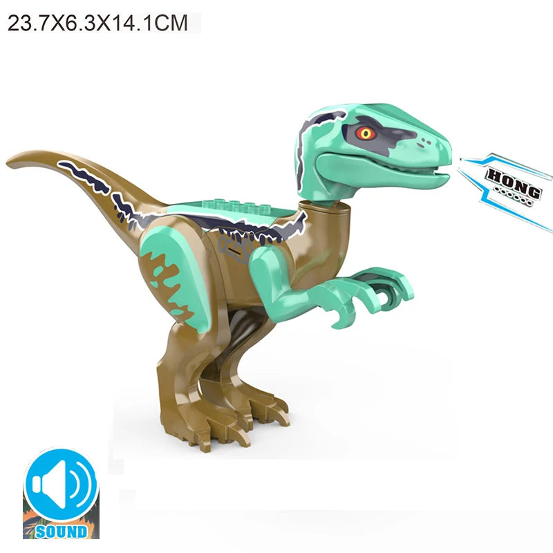 Jurassic Raptor Building Blocks Mini Dinosaur Construction Toy Set
