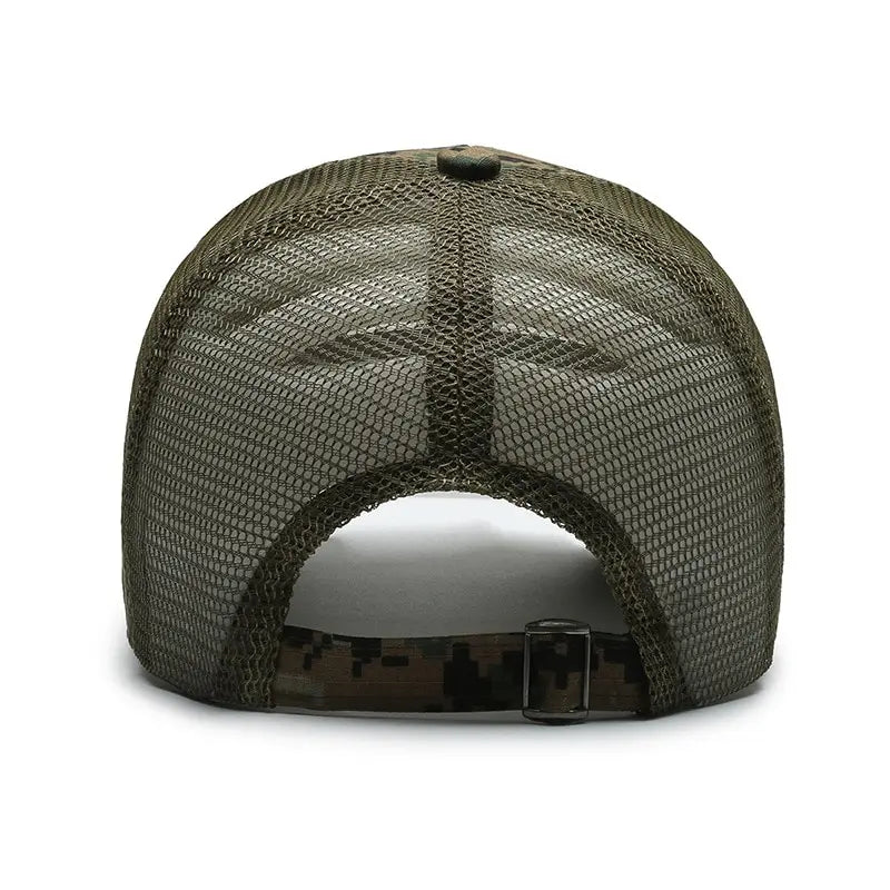 American Flag Camouflage Mesh Baseball Cap for Outdoor Adventures