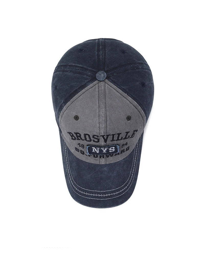 Washed Embroidered Baseball Cap with Curved Brim for Everyday Style