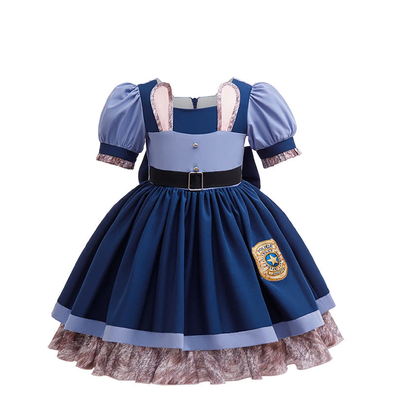Girls Judy Hopps Bunny Police Costume Dress – Zootopia Outfit