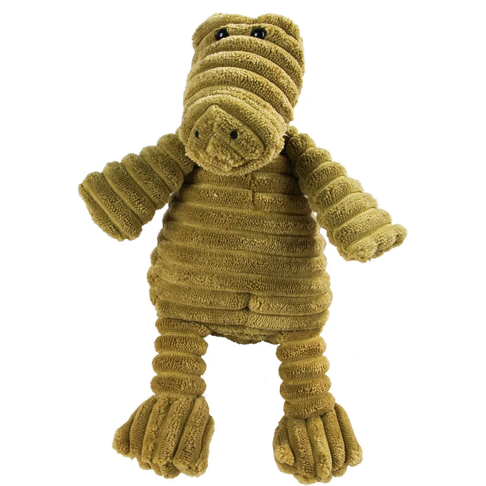 Corduroy Dog Molar Plush Toy for Interactive Chewing and Play