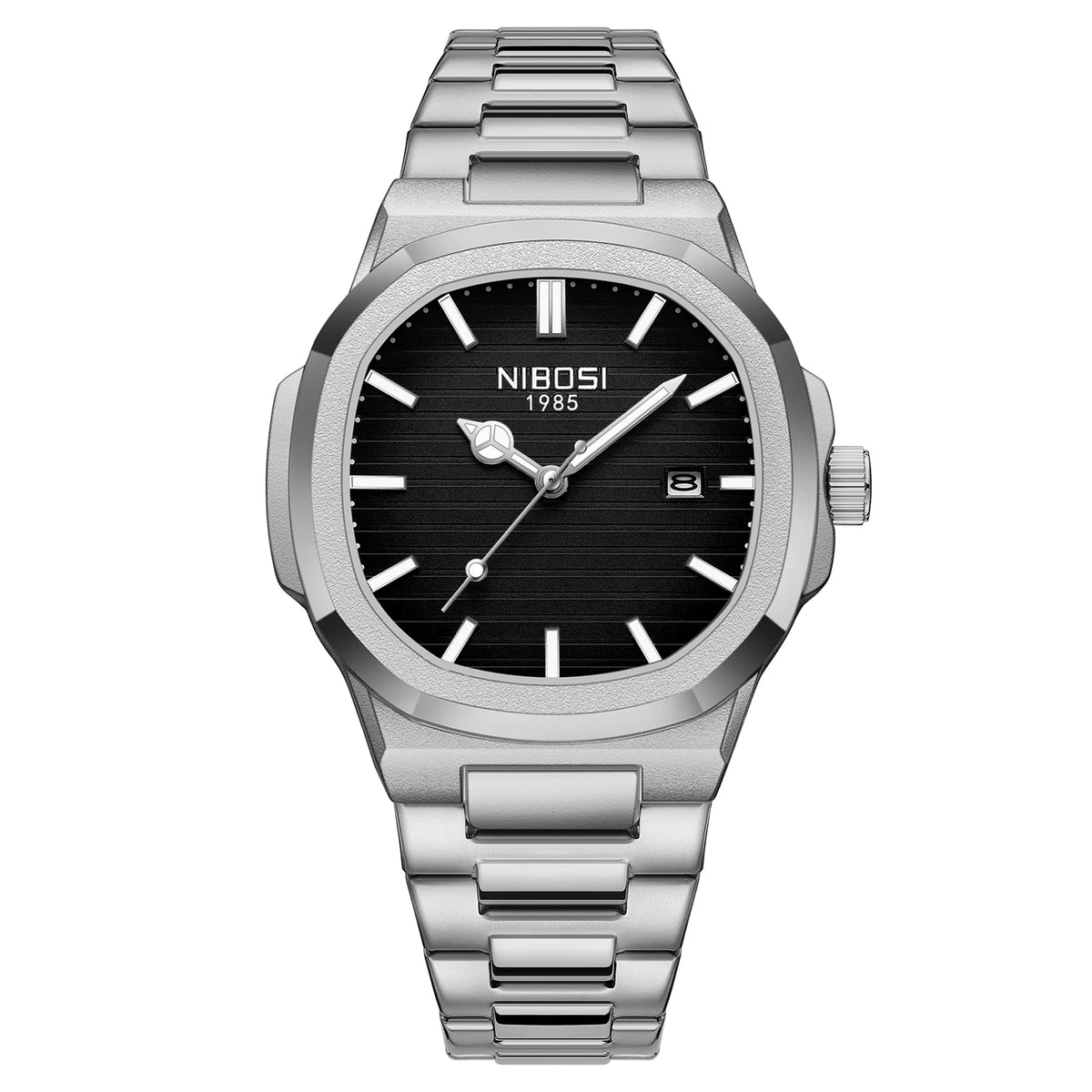 NIBOSI Men Watches Analog Quartz Stainless Steel Military Watches for Men Waterproof Auto Date Wrist Watch Relogio Masculino