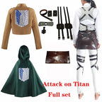 Cosplay Anime Levi Ackerman Mikasa Ackerman Cosplay Costume Eren Jaeger Outfits Hange Zoe Cosplay Costume AOT Full Set