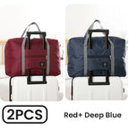 2 Pack Foldable Travel Duffel Bags for Carry-On & Weekender Travel
