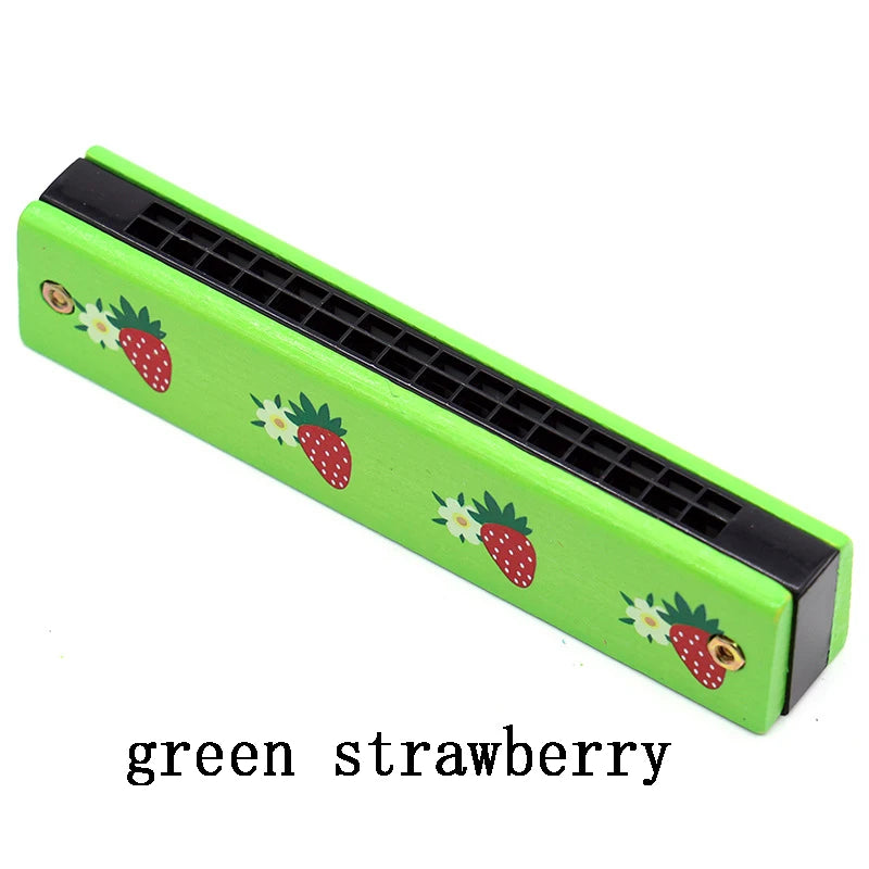 Wooden Harmonica Musical Instrument Toy for Early Learning Kids