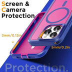 Premium Heavy Duty OTT Magnetic Armor Case For iPhone 18 17 16 15 14 Plus 13 Pro Max Anti-Slip Grip Charging Protect Cover Box