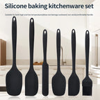 6-Piece Silicone Kitchenware Set with Spatulas and Oil Brush Kit