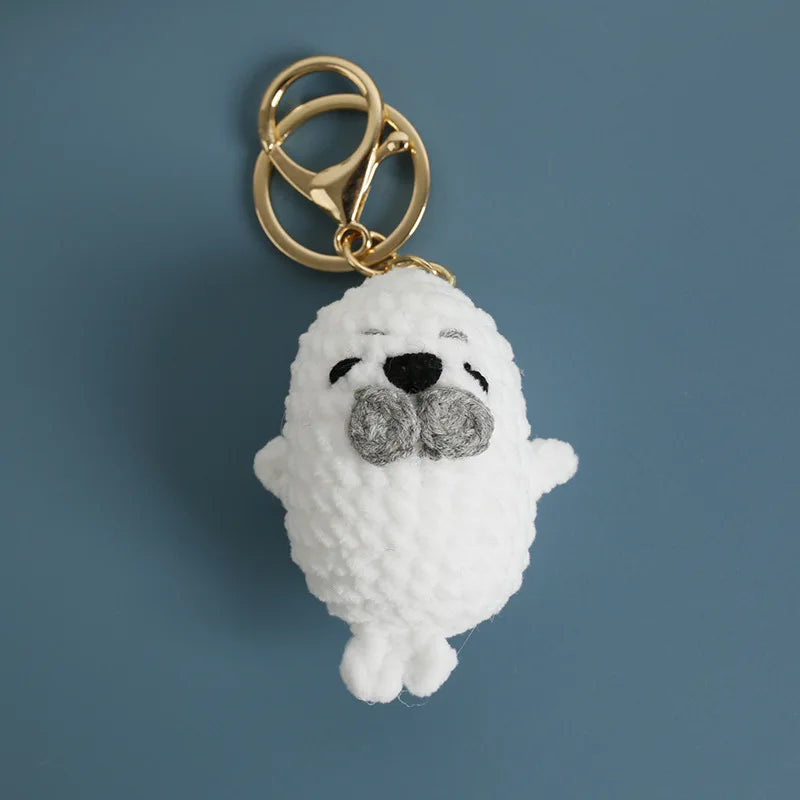 Cute Crochet Animal Doll Keychain Sheep Puppy Bag Charm