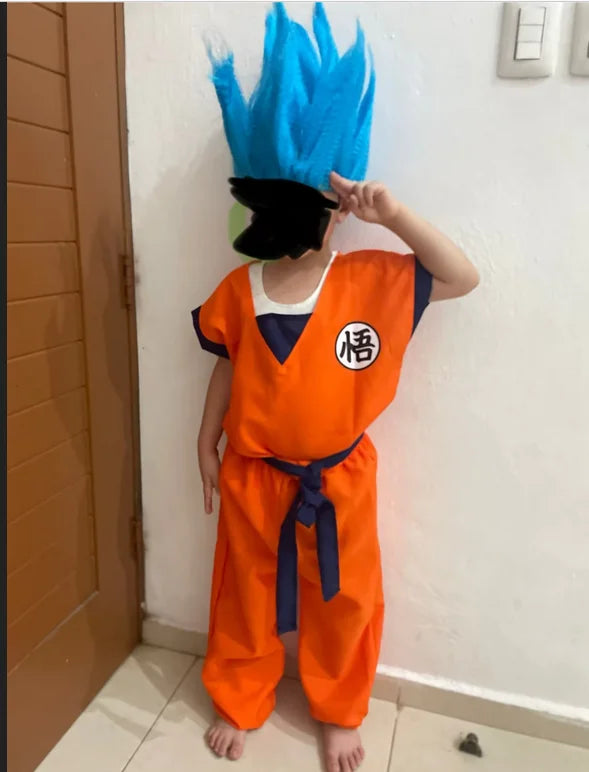 Halloween Costumes  Adult  Z Clothes Party Suit Goku Cosplay Costumes Top/Pant/Belt/Tail/wrister/Wig
