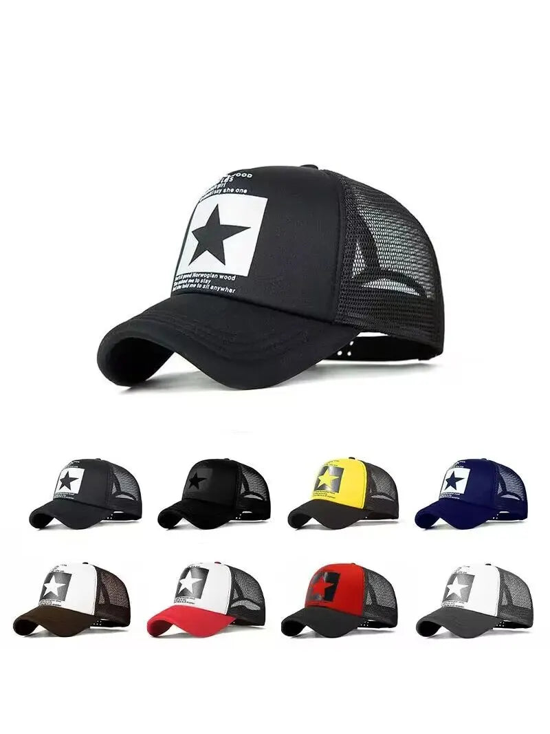 Breathable Mesh Snapback Baseball Cap for Casual Outdoor Style
