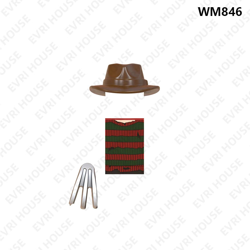 Horror Movie Mini Building Block Dolls Action Figures Bricks Assembly Assembly Toys for Children