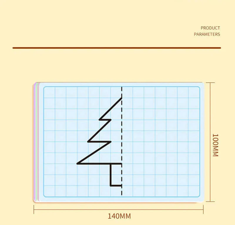 Kids Grid Symmetry Drawing Book – Fine Motor & Writing Training Toy