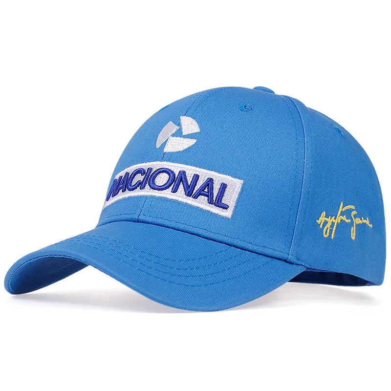 Ayrton Senna Embroidered Racing Baseball Cap with Sun Protection