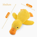 Squeaky Plush Duck Dog Chew Toy Bite Resistant Teeth Grinding Toy Soft Pet Sleeping Companion Stress Relief Puppy Sound Toy