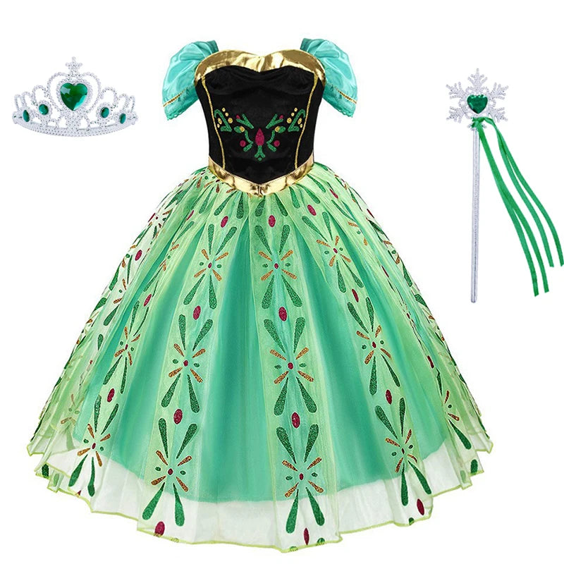 Girls Princess Costume Dress – Disney Inspired Cinderella, Snow White & Rapunzel