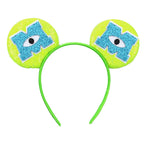2026 Festival Party Cosplay Mouse Ears Headband 3.3" Ears Glitter Hairband For Boys Girls DIY Cartoon Hair Accessories