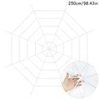 150/250cm Black White Spider Web Giant Stretchy Cobweb For Home Bar Garden Haunted House Horror Props Halloween Party Decoration