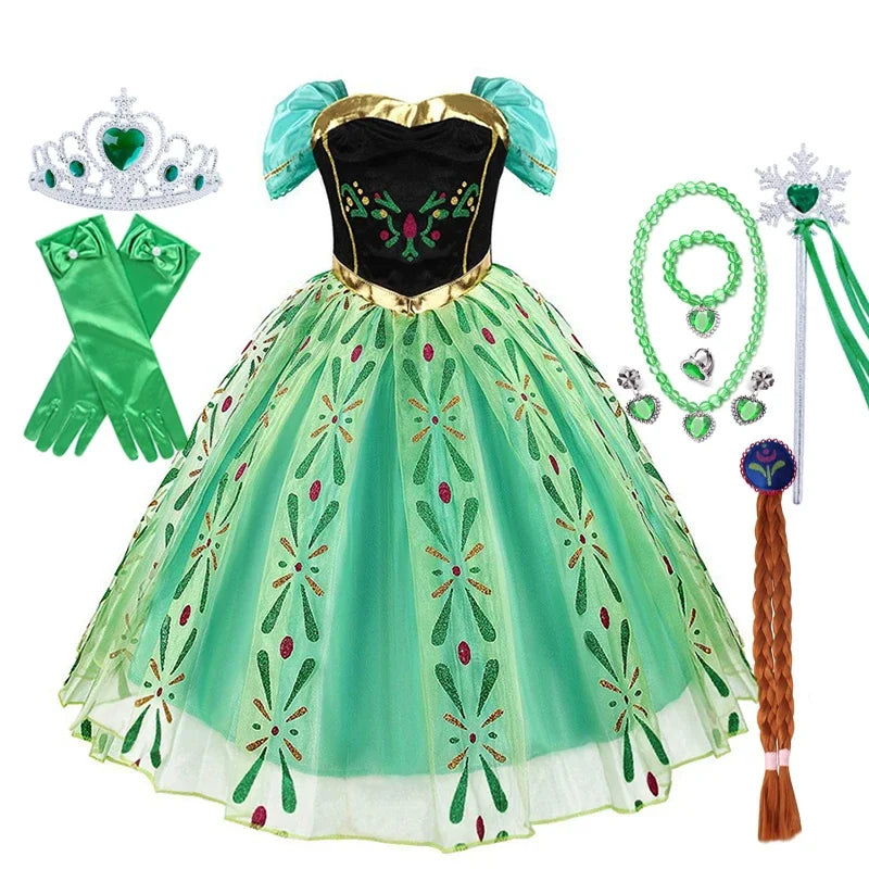 Girls Princess Costume Dress – Disney Inspired Cinderella, Snow White & Rapunzel
