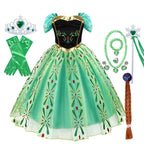 Girls Princess Dress Kids Birthday Cosplay Cinderella Snow White Aurora Rapunzel Halloween Costume Children Party Dresses