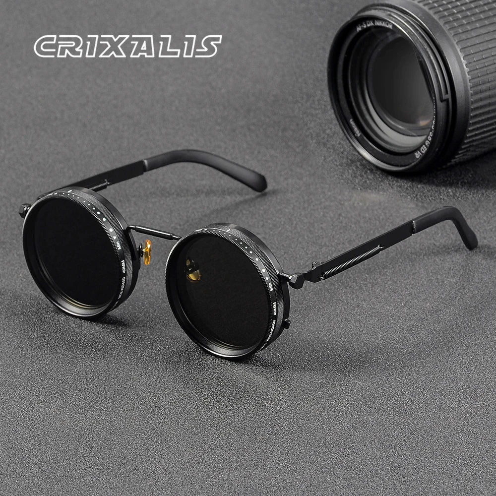 CRIXALIS ND9 Adjustable Polarized Round UV400 Sunglasses