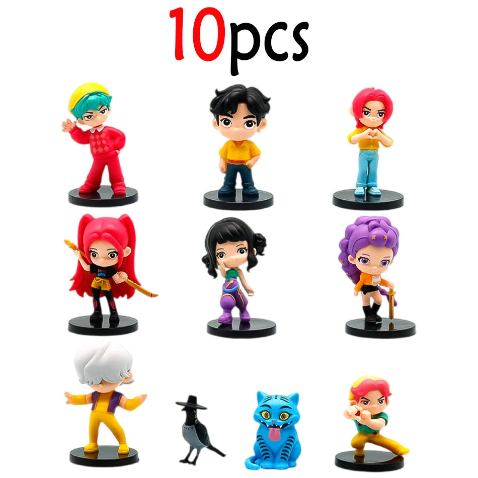 Anime Q Version Figurine Set – 10pcs Mini Collectible Toys
