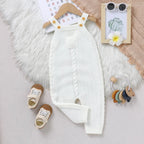 Baby Rompers for Boys Girls Solid Sleeveless Knitted Jumpsuits Playsuits 0-18m One Piece Newborn Netural Outfits Toddler Clothes