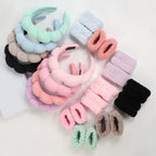 Microfiber Spa Headband & Face Wash Wristband Set