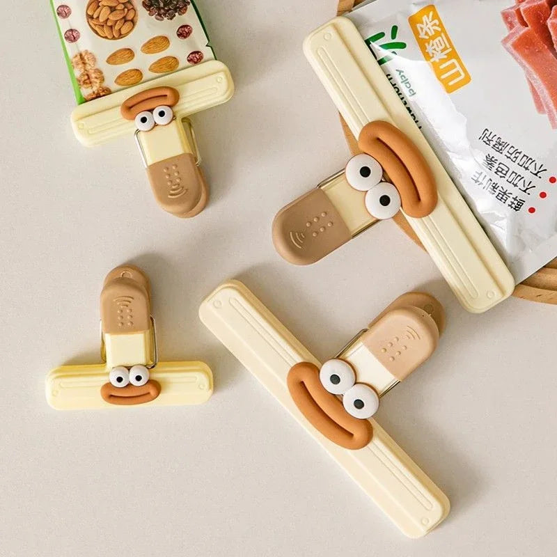 Creative Face Food Bag Sealing Clips for Snack and Food Storage Set