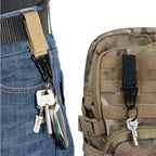 2PCS Tactical MOLLE Hanging Buckle Carabiner Clips for Outdoor Gear