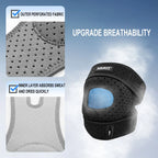 AOLIKES 1PC Patella Knee Brace Knee Compression Sleeve Support for Women Men Knee Pain Arthritis Pain Sport Knee Guard Knee Pads