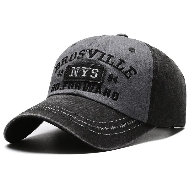 Washed Embroidered Baseball Cap with Curved Brim for Everyday Style