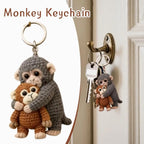 Funny Monkey Crochet Keychain Cute Backpack Charm