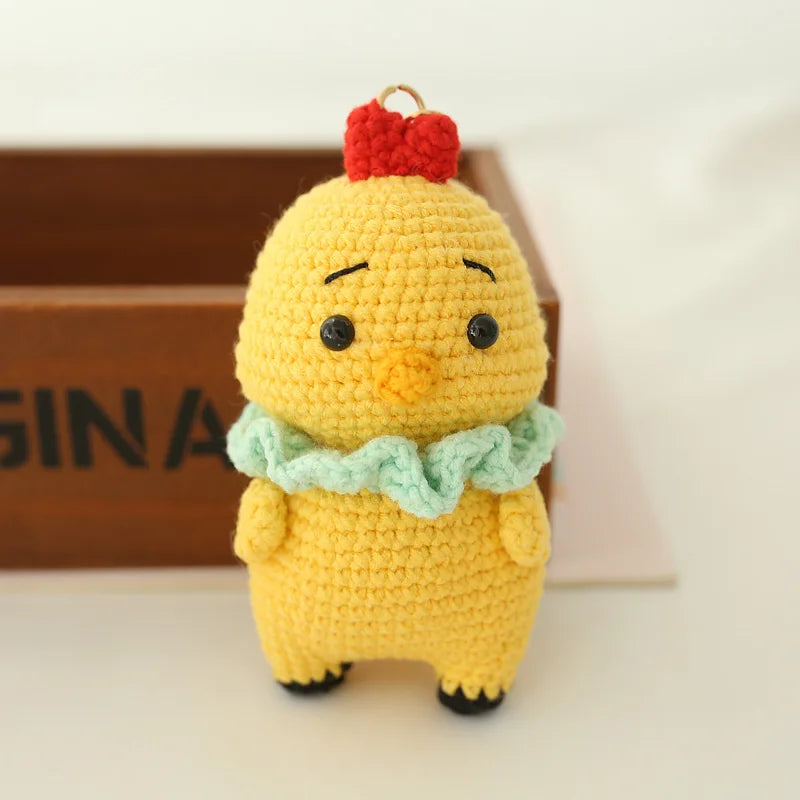 Cute Rabbit Crochet Keychain Handmade Bunny Bag Charm