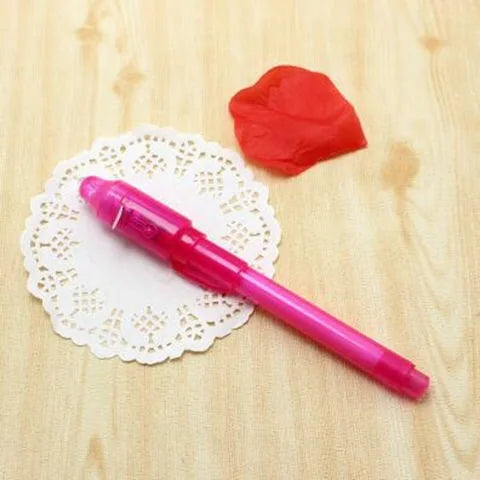 UV Invisible Ink Magic Pen with LED Black Light for Kids
