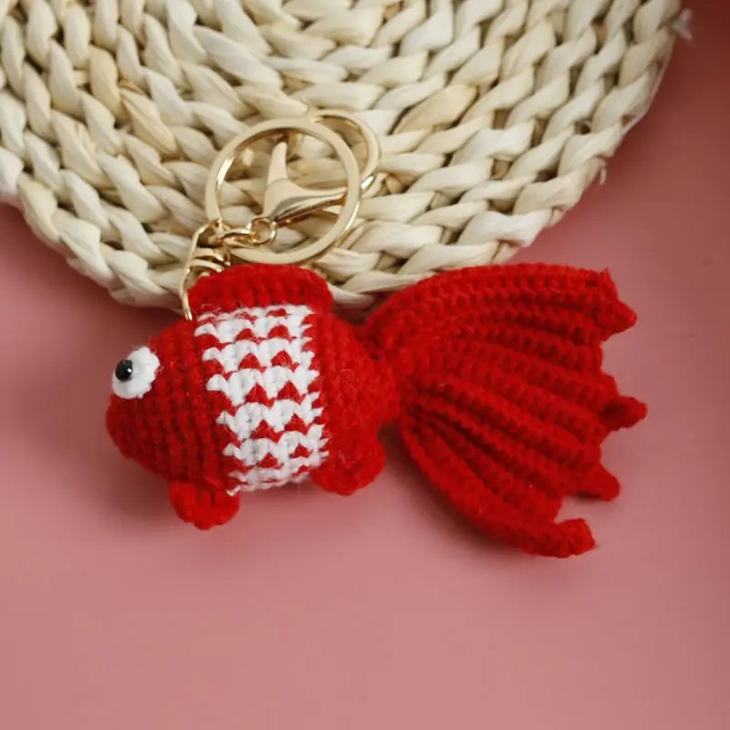 Ocean Animal Crochet Keychain Tropical Fish Bag Charm