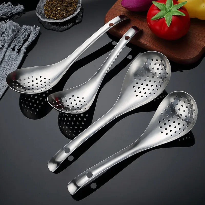 304 Stainless Steel Strainer Spoon for Cooking, Frying and Serving