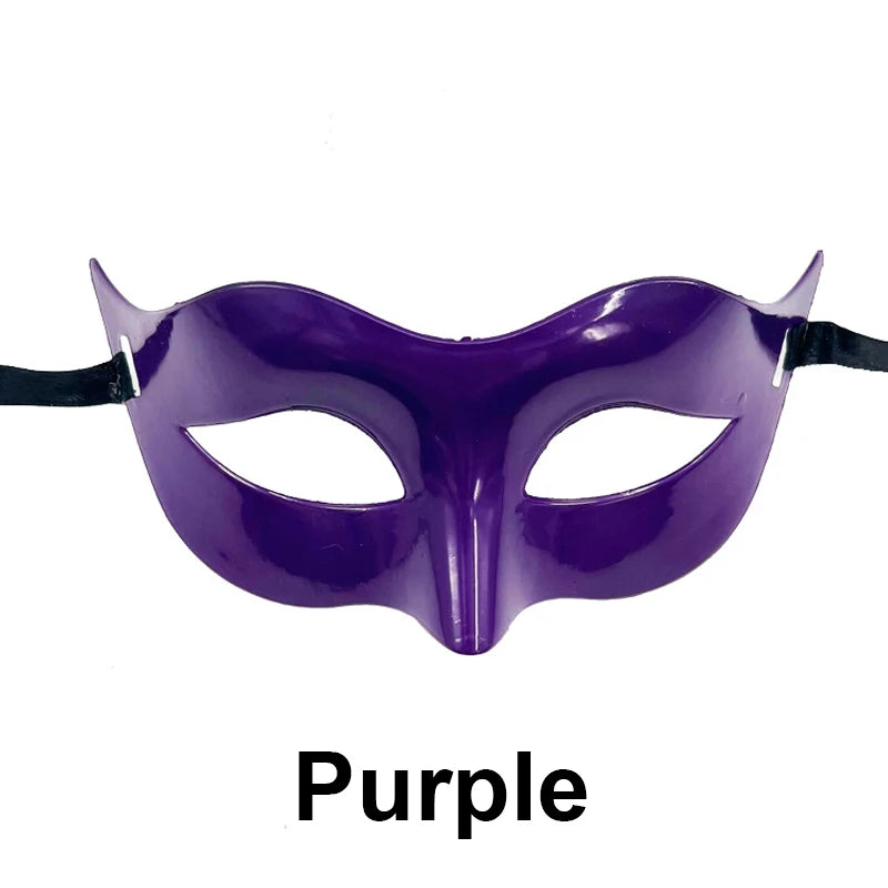 Women Man Sexy Gentleman Masquerade Mask Prom Mask Halloween Party Props Black White Retro Mask Plastic Half Face Cosplay Mask