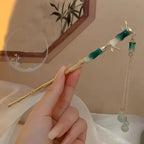 Elegant Chinese Style Floral Tassel Hair Stick for Women