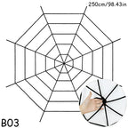 150/250cm Black White Spider Web Giant Stretchy Cobweb For Home Bar Garden Haunted House Horror Props Halloween Party Decoration